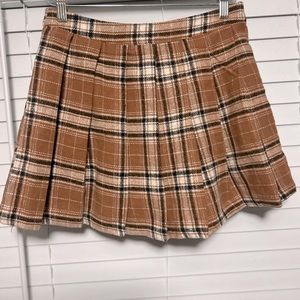 Forever 21 Carmel Multi Plaid Mini Skirt